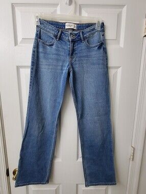 abercrombie kids Girls Light Blue Low-rise Baggy Jeans Size 11/12 Long